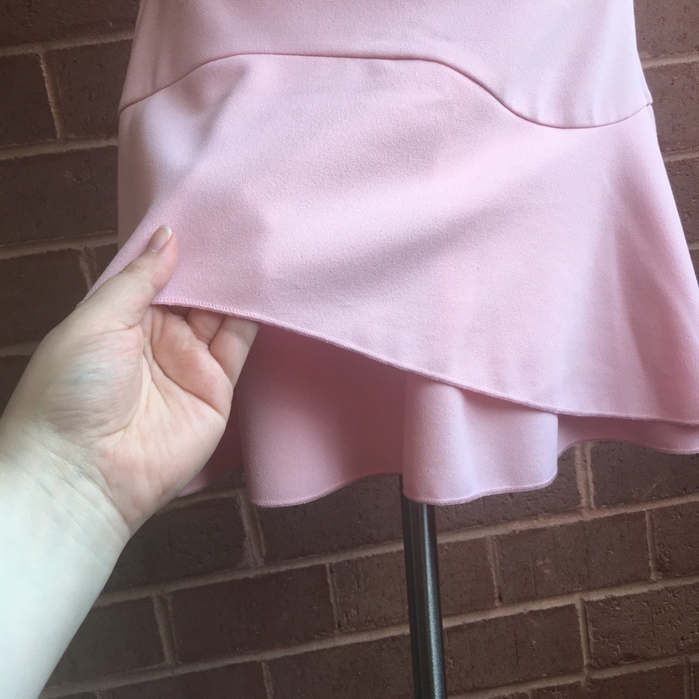 Design Lab Pink Halter Neck Fit and Flare Dress - Picture 5 of 10